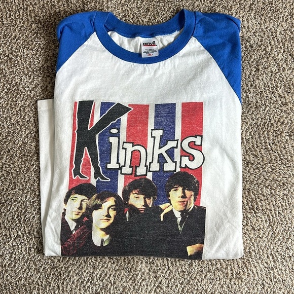Vintage The Kinks 3/4 Length Sleeve Shirt - Picture 3 of 7